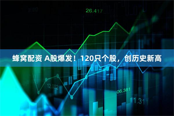 蜂窝配资 A股爆发！120只个股，创历史新高